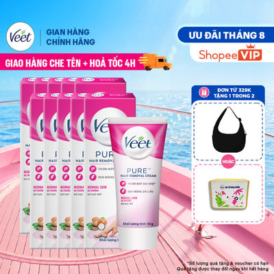 [HỎA TỐC 4H] Combo 10 Kem tẩy lông Veet Pure cho da thường 50g, công thức cải tiến