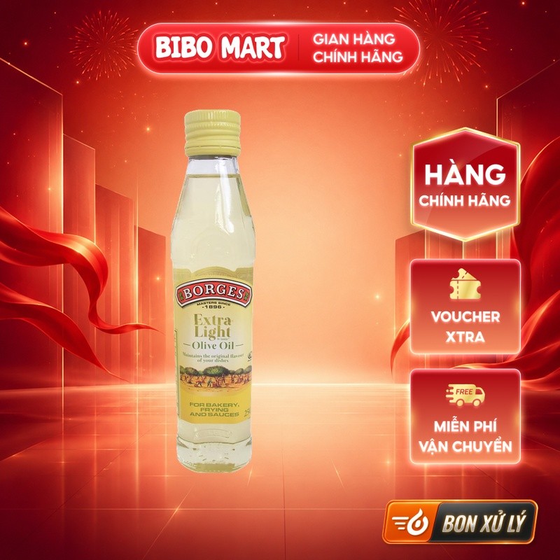[NEW] Dầu Olive Borges Nguyên Chất Không Mùi Chai 250ml - BM003.1