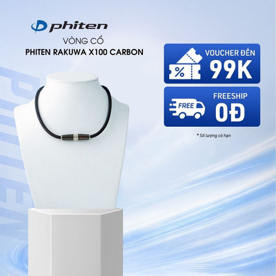 Vòng Cổ Phiten Rakuwa Necklace X100 Carbon Hỗ Trợ Cân Bằng Cơ Thể Chăm Sóc Sức Khỏe Phong Cách Thời Trang