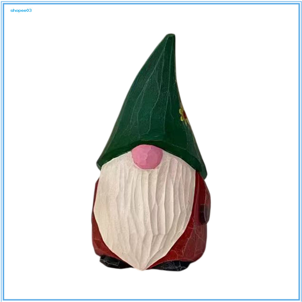 [Ky] Gnome Để Bàn Trang Trí Gnome Bằng Gỗ Tượng Gnome Handmade Mộc Mạc Gỗ Khắc Gnome Figurine – Tượn
