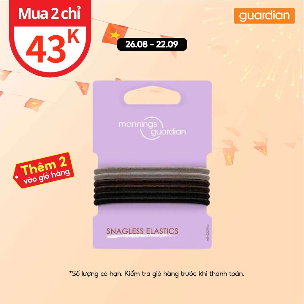 Dây Buộc Tóc Không Rối Mannings Guardian Set 6 Chiếc | Guardian Việt Nam
