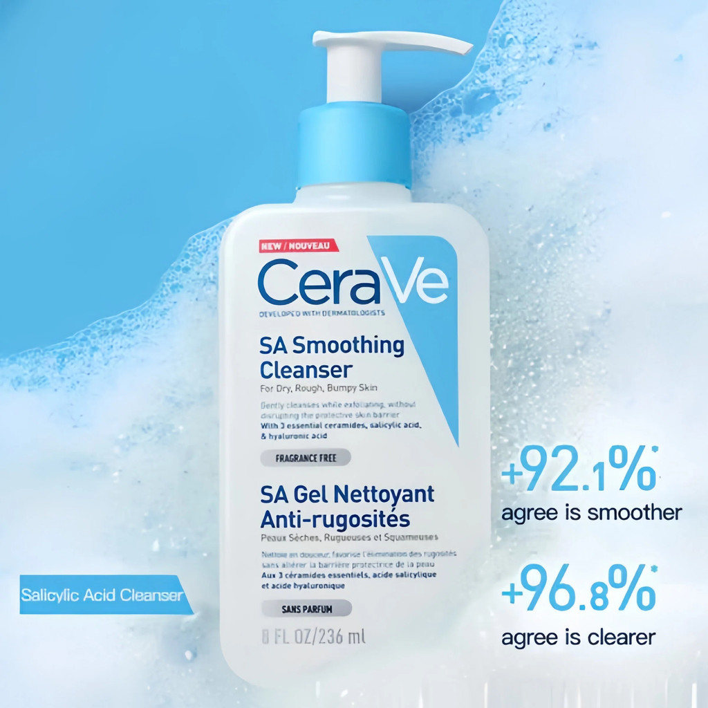 Sữa rửa mặt Cerave Foaming Cleanser, Hydrating Cleanser, SA Cleanser Cho Da Dầu Mụn 236ml