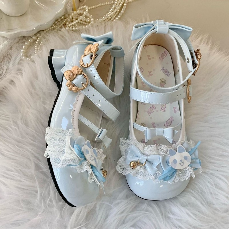 Giày Lolita chính hãng dành cho nữ, phong cách Nhật Bản, giày cao gót mùa hè dễ thương, giày Lolita 