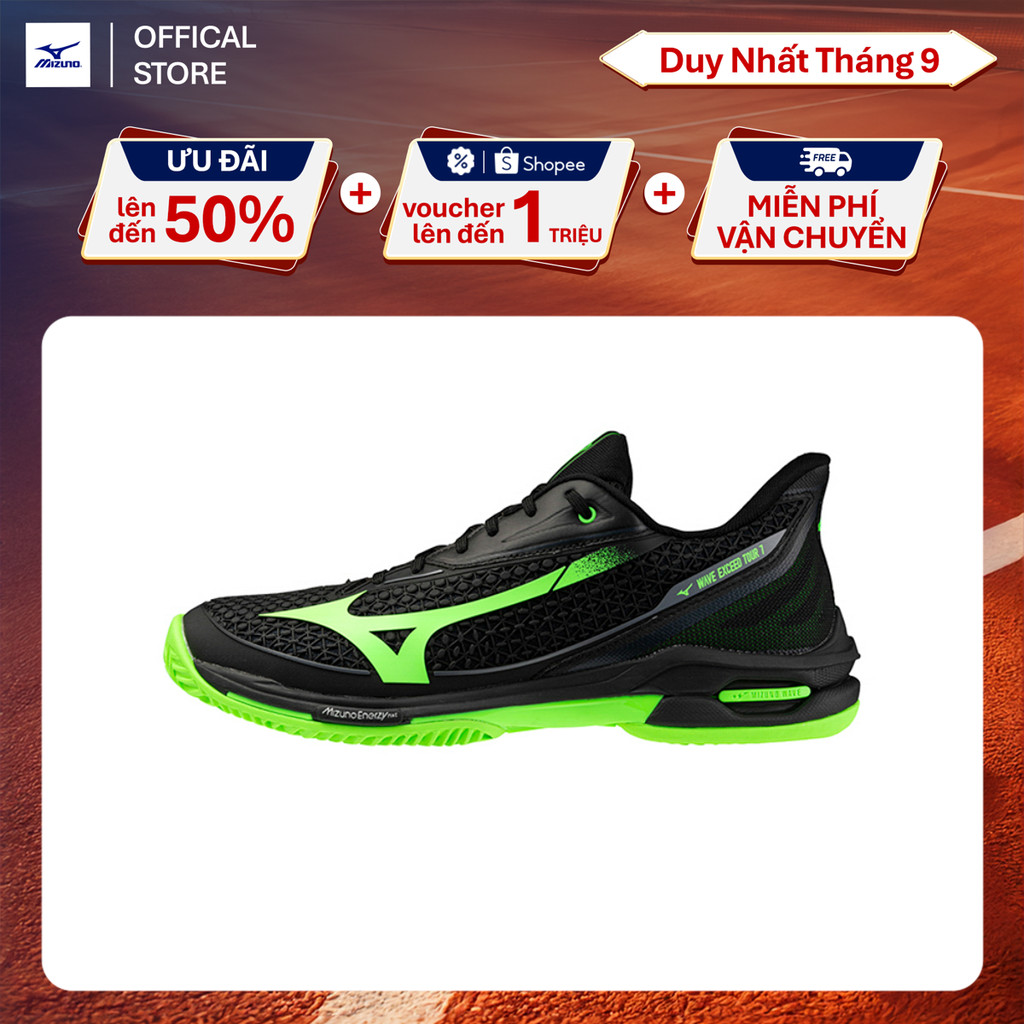 Giày Tennis UNISEX WAVE EXCEED TOUR 7 PADEL -Đen Xanh - 61GB267735