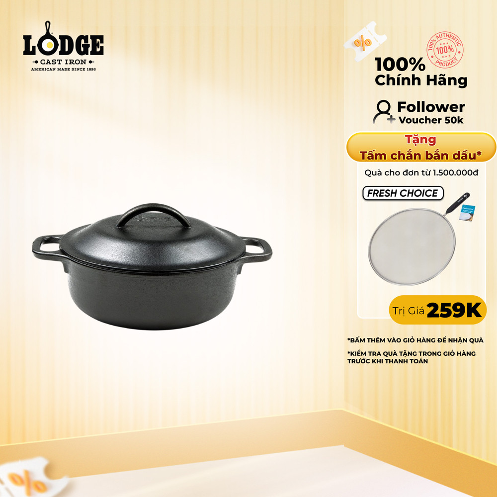 Lodge - Nồi gang International - 20.3cm (1.8L)