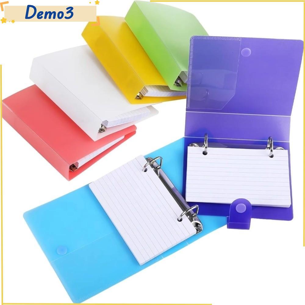 [DEMO3] Sổ tay có thể nạp lại, Chất kết dính ghi nhớ lá rời DIY hai lỗ, Dây ngang Macaron Color Ring