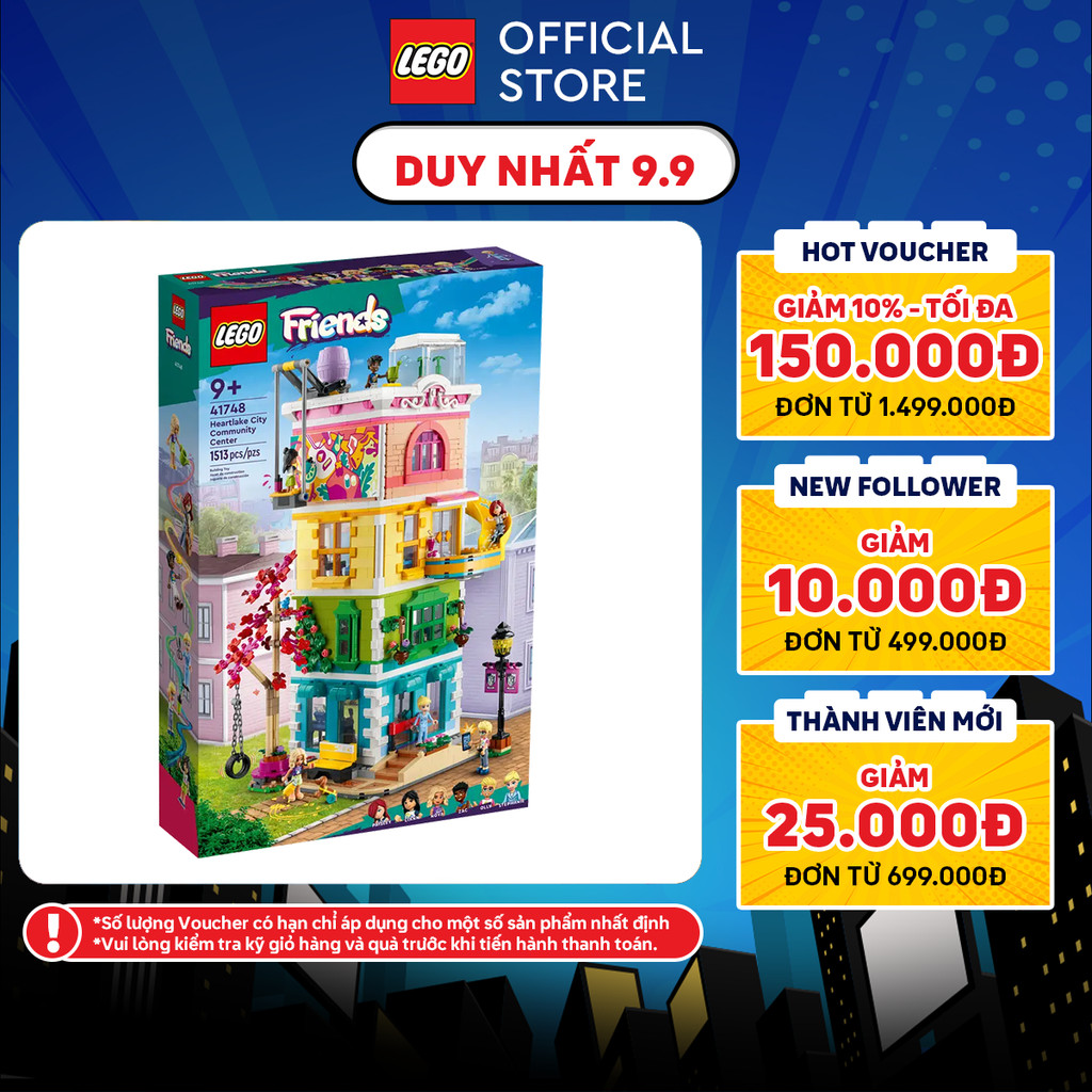 LEGO FRIENDS 41748 Đồ chơi lắp ráp Cộng đồng trung tâm thành phố Heartlake (1,513 chi tiết)