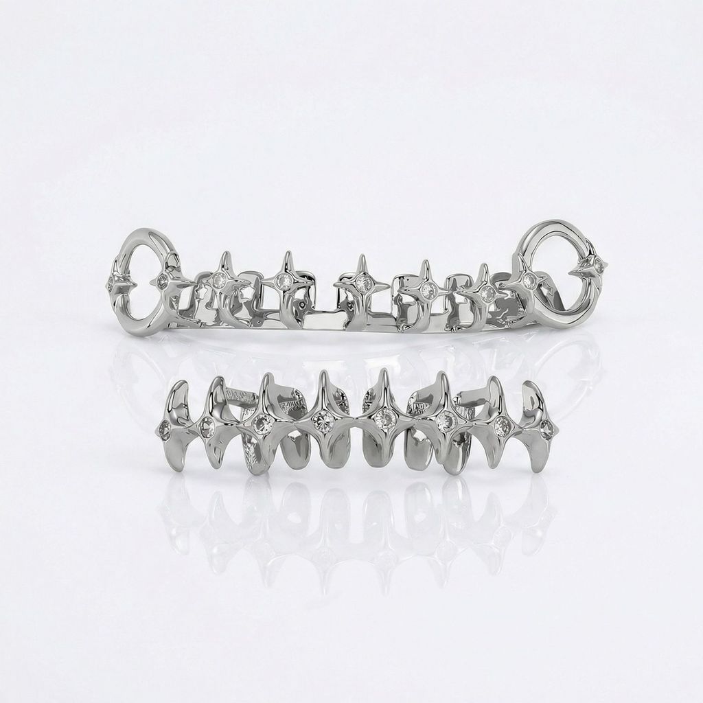Răng Rỗng Nướng Hip Hop Niềng Răng Vàng GRILLz Răng Nẹp Răng-9.4