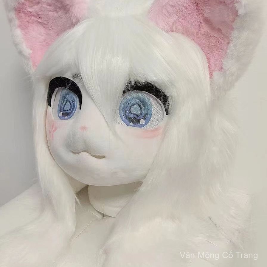 Đầu thú kig mèo cosplay Lolita có sẵn, trang phục thú furry furry sáng tạo, dễ thương đẹp