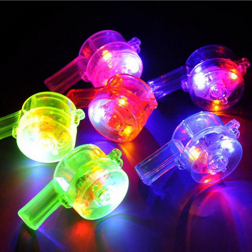 Vòng Dạ Quang Còi Cổ Vũ Nhấp Nháy Thanh Đảng Không Khí Cung Cấp Nhấp Nháy Còi Ánh Sáng Đồ Chơi VSFD