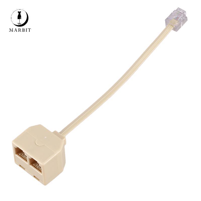 Bộ Chia Điện Thoại Marbit RJ11 6P4C 1 Nam Sang 2 Nữ Adapter RJ11 Sang RJ11 Tách Phụ Kiện Điện Thoại 