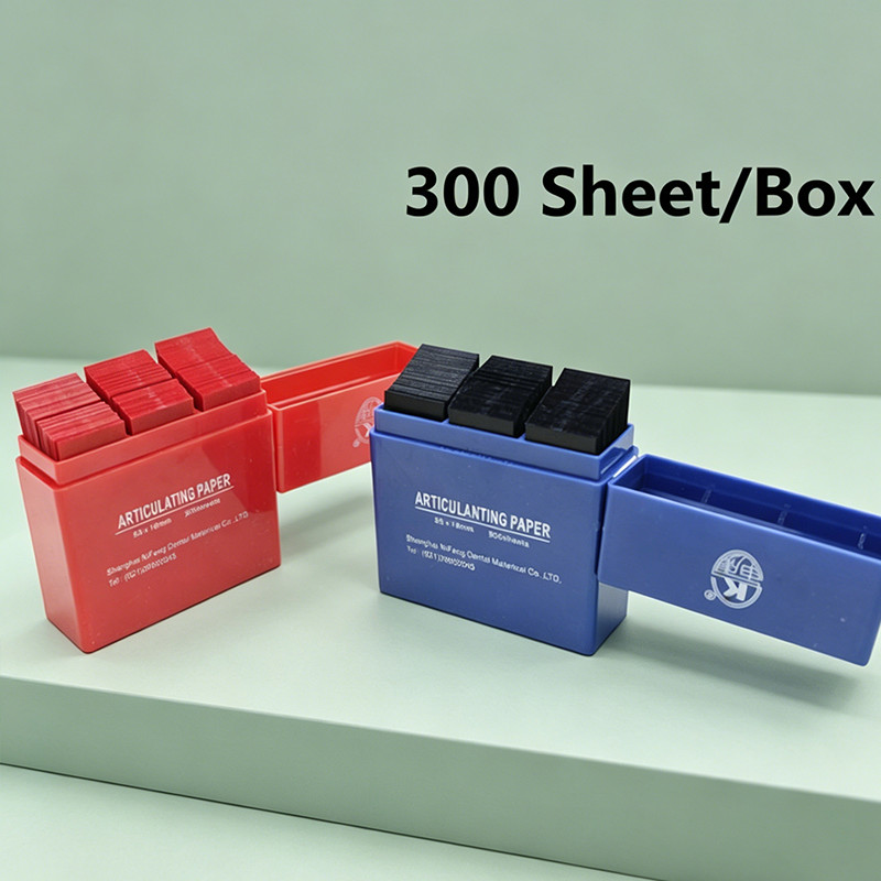 300 tờ Dải giấy khớp nối nha khoa 55 * 18mm Đỏ / Xanh Dụng cụ phòng thí nghiệm Làm trắng răng Vật liệu nha sĩ Dụng cụ nha sĩ