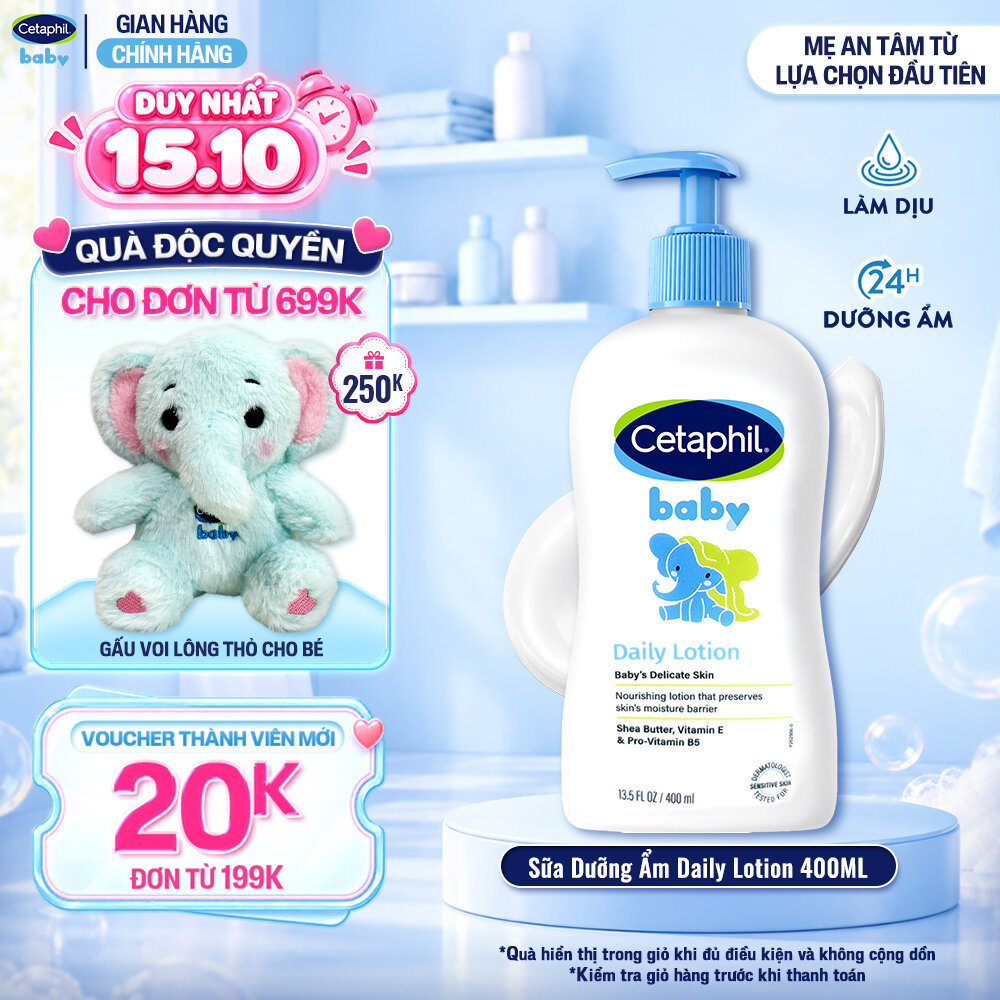 Sữa dưỡng ẩm dịu lành cho bé CETAPHIL BABY DAILY LOTION DAILY 400ML