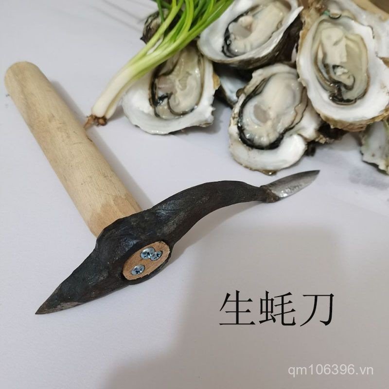 Dao Hàu Tay Cầm Bằng Gỗ Thương Mại Pry Dụng Cụ Tiện Dụng Oyster Dao Kết Hợp Oyster Mở Dụng Cụ Làm Dà