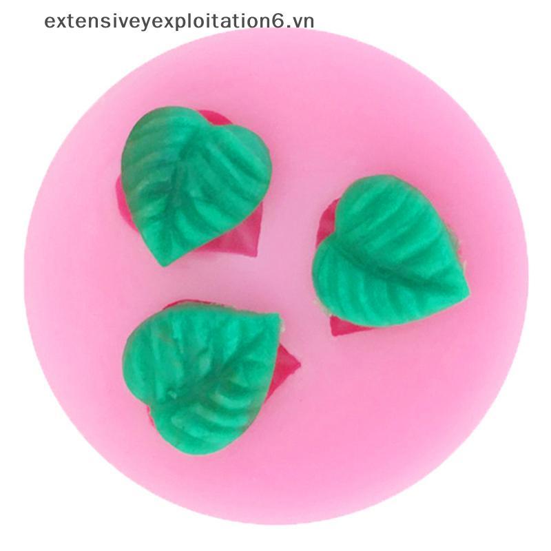 # expen # Three Little Leaves Shape Design Fondant Chocolate Silicone Mold DIY Cake Decor.