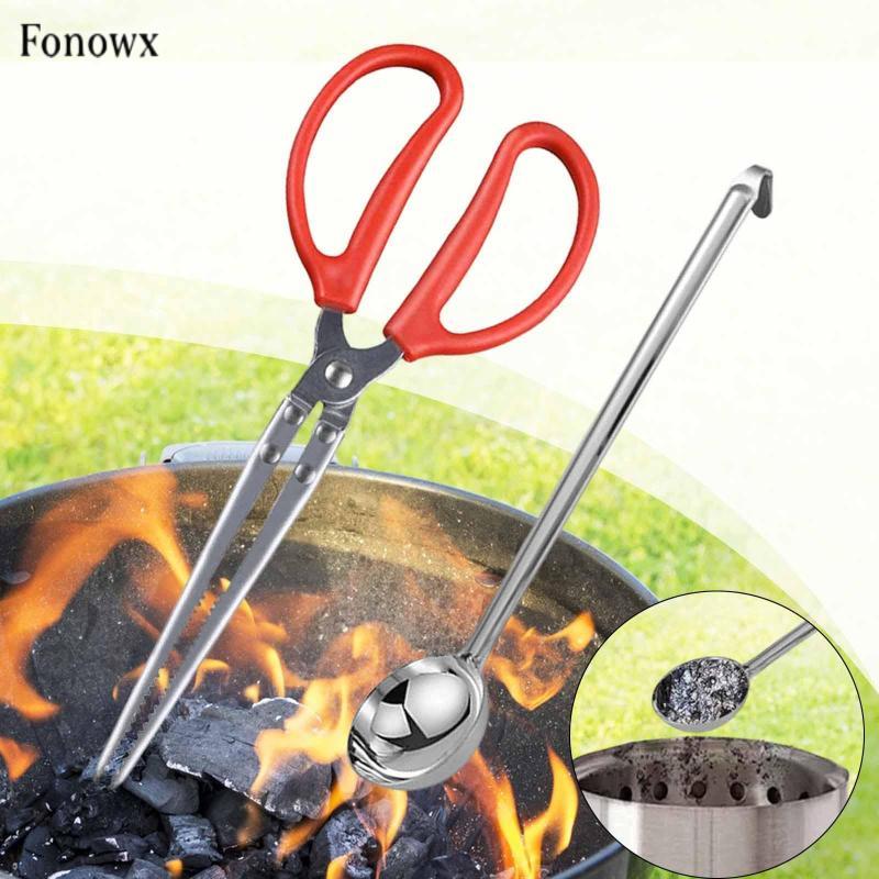 Bộ thìa kẹp lò sưởi Mini củi cho lò sưởi Dã ngoại ngoài trời
