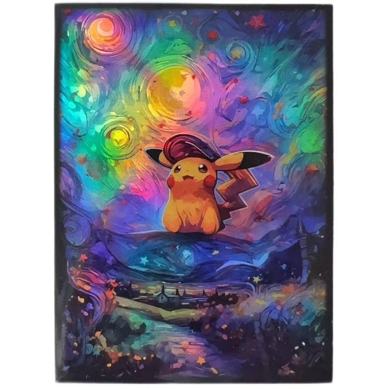 Yu-Gi-Oh Pokémon Card Holder Van Gogh Pikachu Gengar PTCG Card Holder diy Flashing DTCG Board Game C