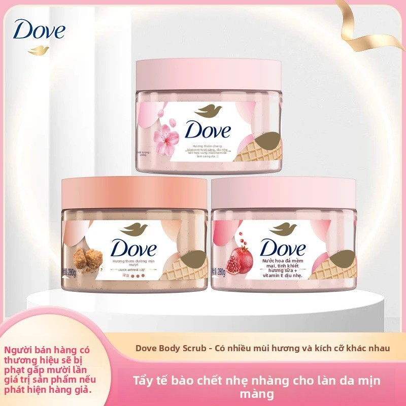 Dove Body Dưỡng Ẩm Tẩy Tế Bào Chết Toàn Thân Nhẹ Nhàng Tẩy Tế Bào Chết
