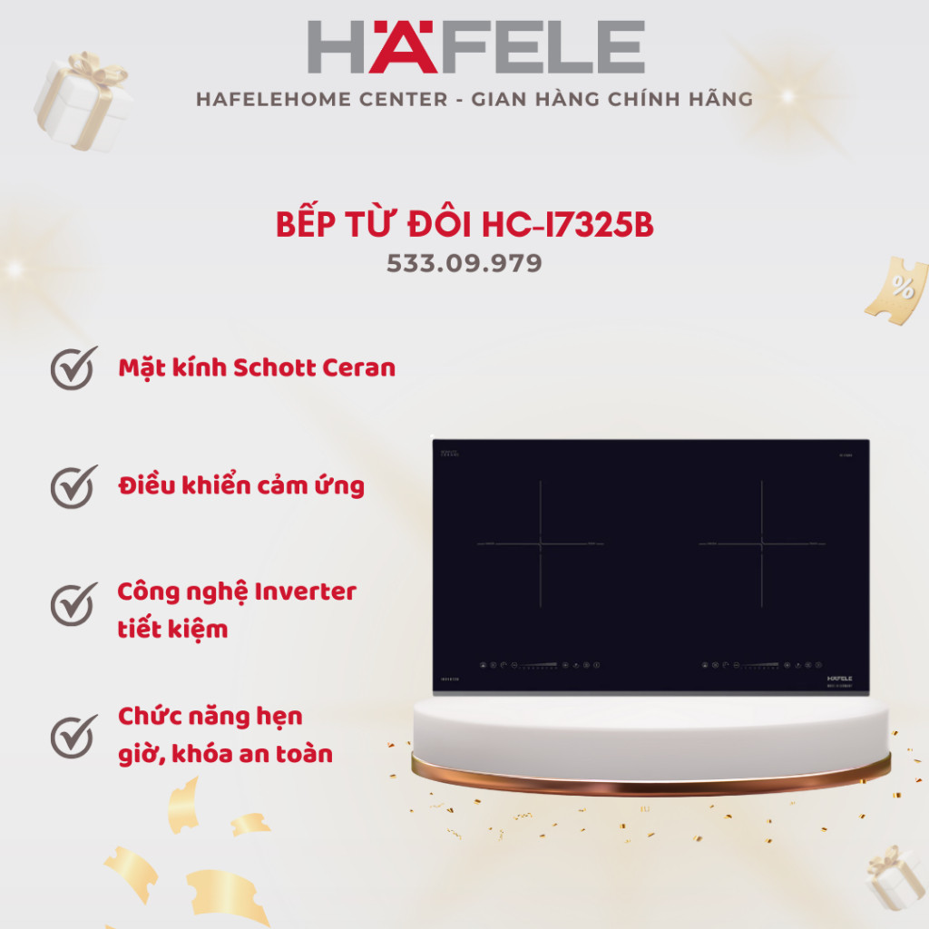 Bếp Từ 2 Vùng Nấu HC-I7325B Hafele 533.09.979