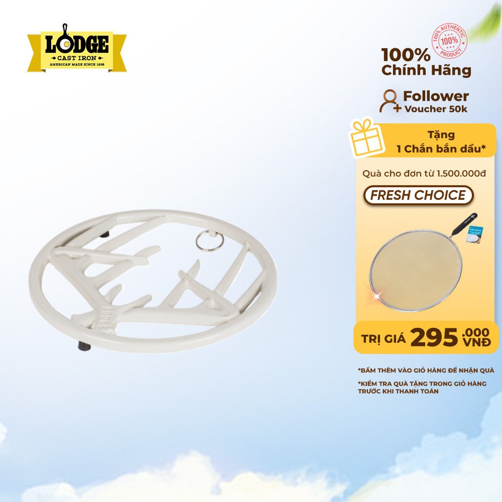 Lodge - Miếng lót nồi Antler màu trắng