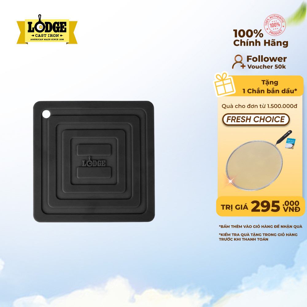 Lodge - Nhắc nồi silicone màu đen