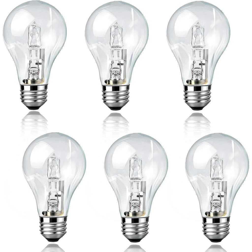 6 gói 043168787963 Bóng Đèn Halogen - 43 Watt A19 Đèn Halogen Thay Thế 60 Watt, Thay Thế Cho 78796 B