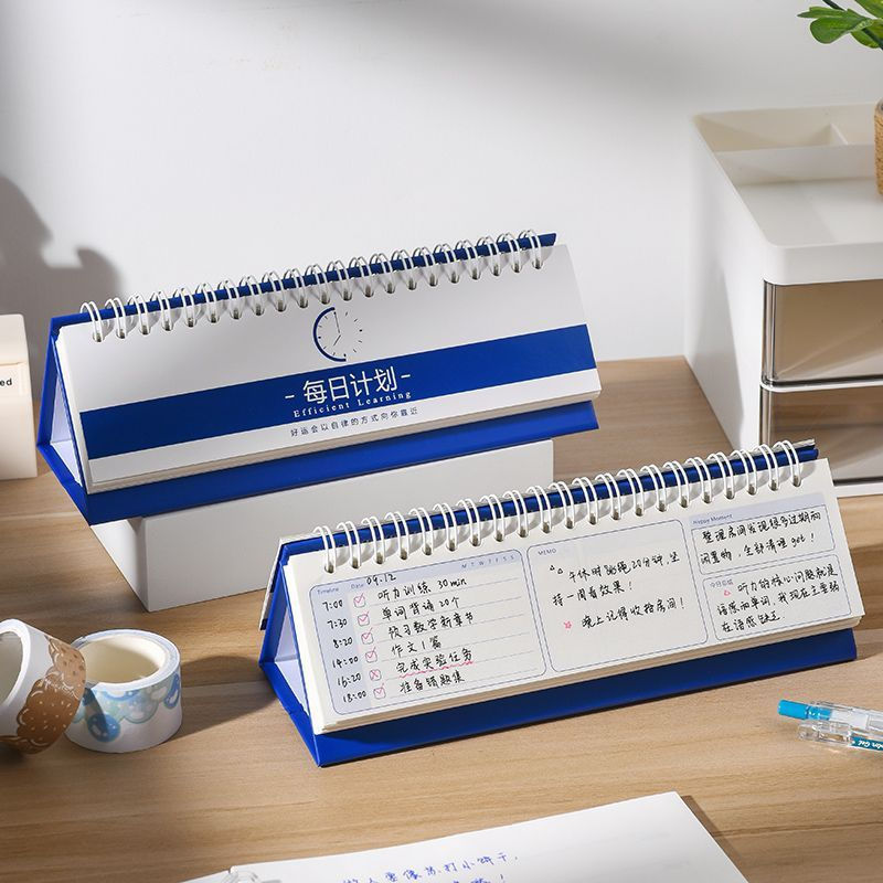 Notebook for daily self-discipline, simple daily log, new product planner, desk office calendar, mem