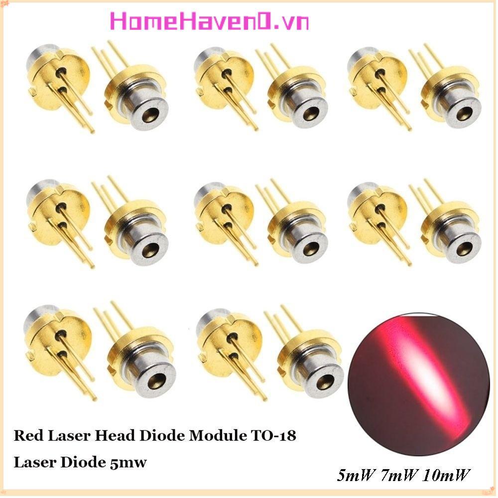 HOMEHAVEN Red Laser Head Diode Module, 3V 5V 5mW 7mW 10mW DIY Công suất cao Đốt hồng ngoại, Phòng th