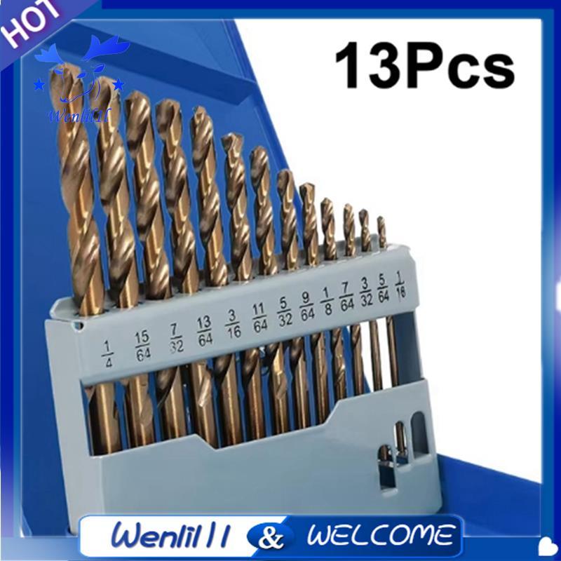 Bộ mũi khoan coban M35 Thép tốc độ cao Xoắn Jobber Chiều dài cho kim loại cứng, thép không gỉ, gang 