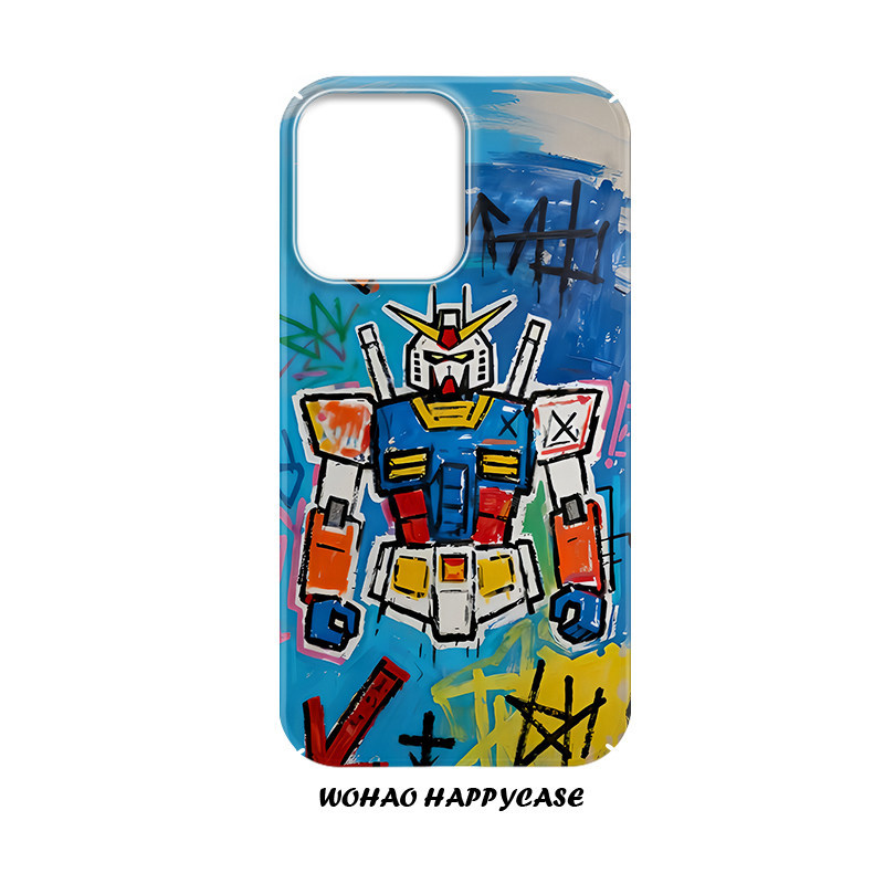 Graffiti Gundam Mecha Thích Hợp Cho Apple 17promax Vỏ Điện Thoại 16 Sáng Tạo iPhone14 Xiaomi 15 Cool