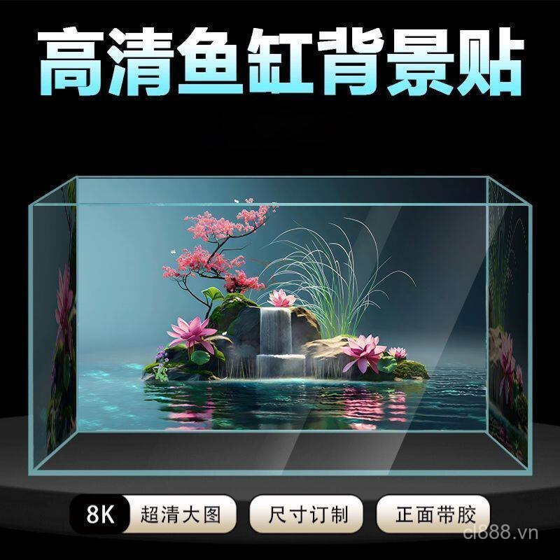 Phổ Biến Phong Cách Mới Cá Nền Giấy Nền Tranh HD Chống Thấm Nước 3D Bể Cá Nền Miếng Dán Tự Dính Giấy
