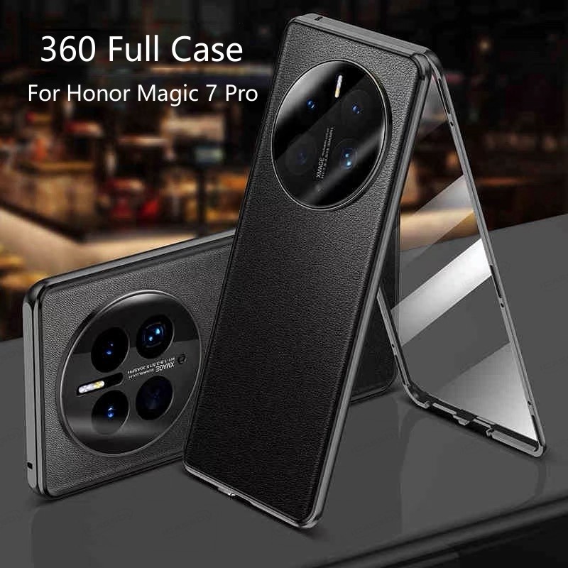 Ốp Kính Từ Tính Cho Honor Magic 7 Pro Magic7 7Pro Magic7pro 360° Bảo vệ toàn diện Mặt sau bằng kính 