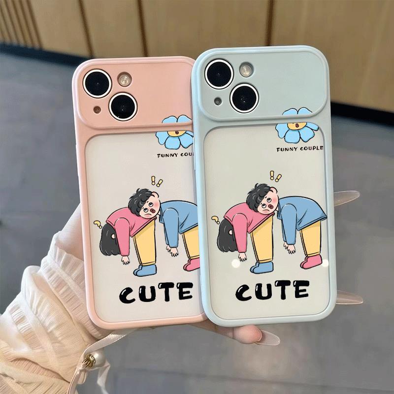 2 In 1 Double Layer Shockproof Hug Cartoon Hard Case iPhone 17/14/15/16