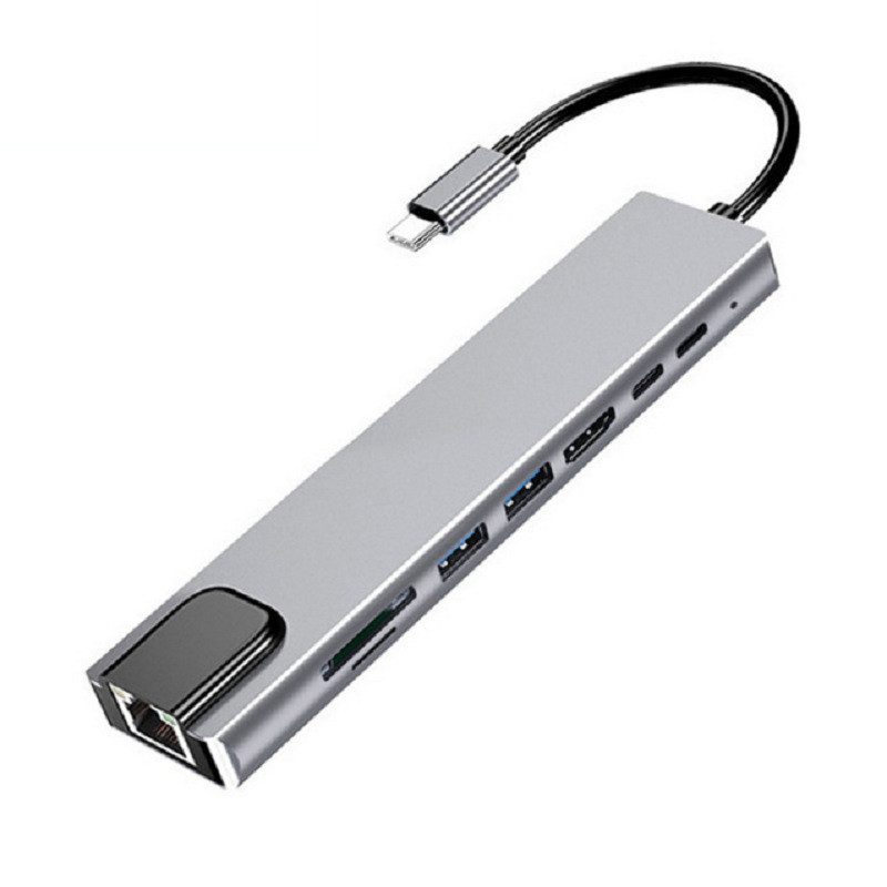 Docking Station type-c Hub Tám Trong Một Hub Trung Tâm Máy Tính Đa Giao Diện HDMI Docking Station Co
