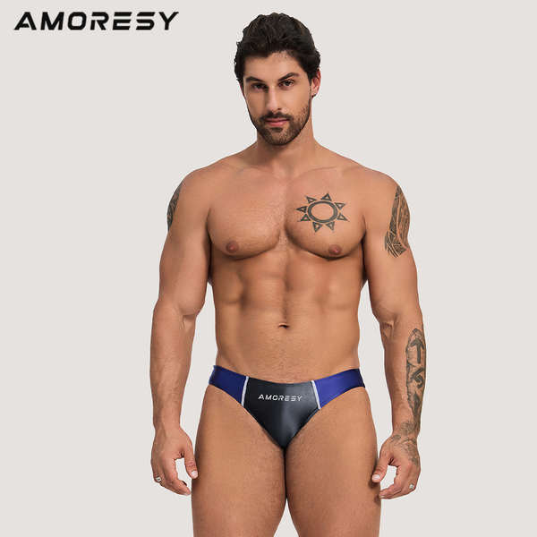 AMORESY Oceanus Series Low-Waist Glossy Thoáng Khí Spandex Thể Thao Ice Silk Quần Đùi Vận Chuyển Châ