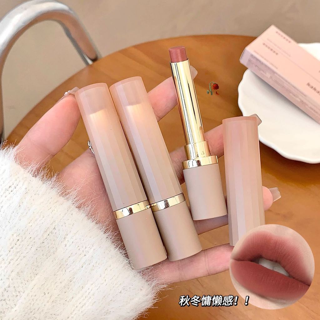 [Hàng có sẵn] kakashow kakashow Phấn màu khỏa thân Son môi Velvet Matte Lipstick Matte Color Cinnamo