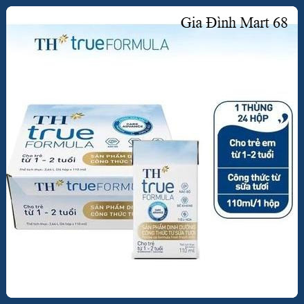 Thùng Sữa Dinh Dưỡng Công Thức TH true FORMULA milk Cho Trẻ 1-2 Tuổi 110ml (24 Hộp)