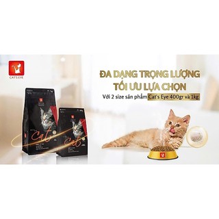 Hạt Cat's Eye Premium 400g & 1,5kg, Cat's Eye 1kg cho mèo bịch nguyên