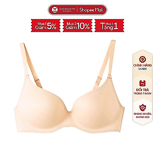 Áo lót nữ không gọng mút mỏng định hình ngực Tuché Gunze Future Bra JB6013H Nội Địa Nhật