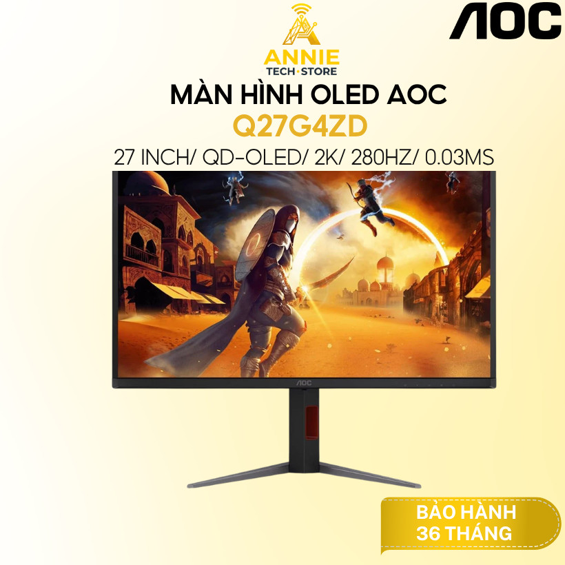 Màn hình OLED AOC Q27G4ZD (27 inch/ QD-OLED/ 2K/ 280Hz/ 0.03ms) - Hàng chính hãng