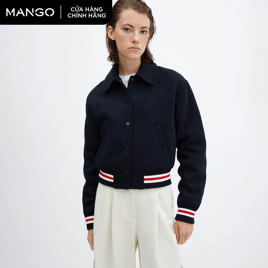 MANGO - Áo Khoác Nữ Harvard - 57075958-56