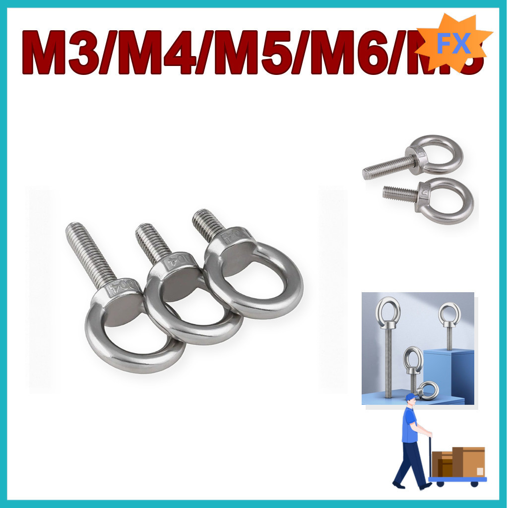 Bulong móc cẩu/ bulong tai cẩu/bulong mắt inox 304 M3-M8[TSJ-2]