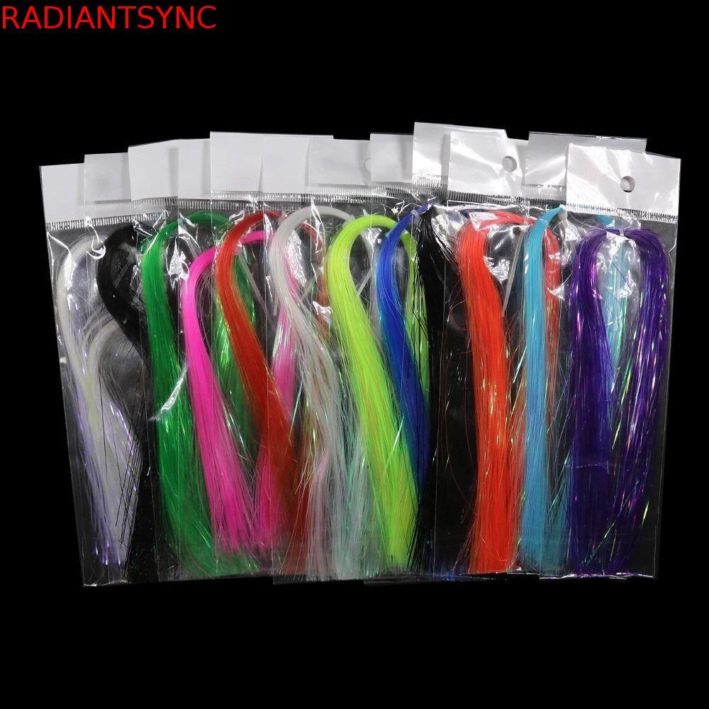 RADIANTSYNC Fly Tying Tinsel Shining Flash DIY Fly Fishing Tinsel Streamer Jig Hook Streamer