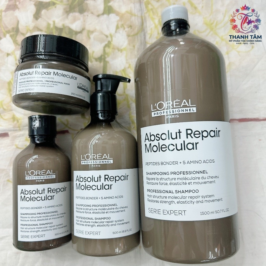 Dầu Gội, Kem ủ Loreal Absolut Repair Molecular Siêu Phục Hồi Cấp Phân Tử  ( Full Size ) .TT