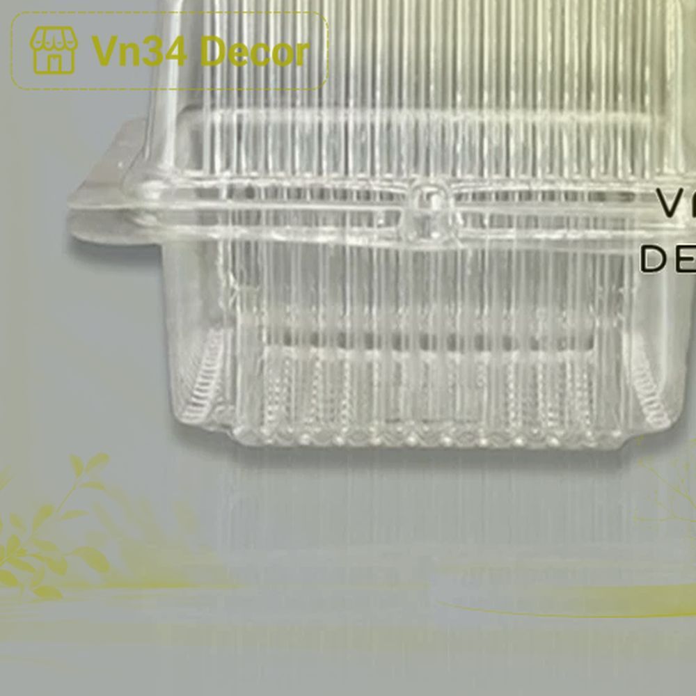 [H05 Vuông To] Lốc 100 hộp nhựa H05, hộp nhựa đựng bánh