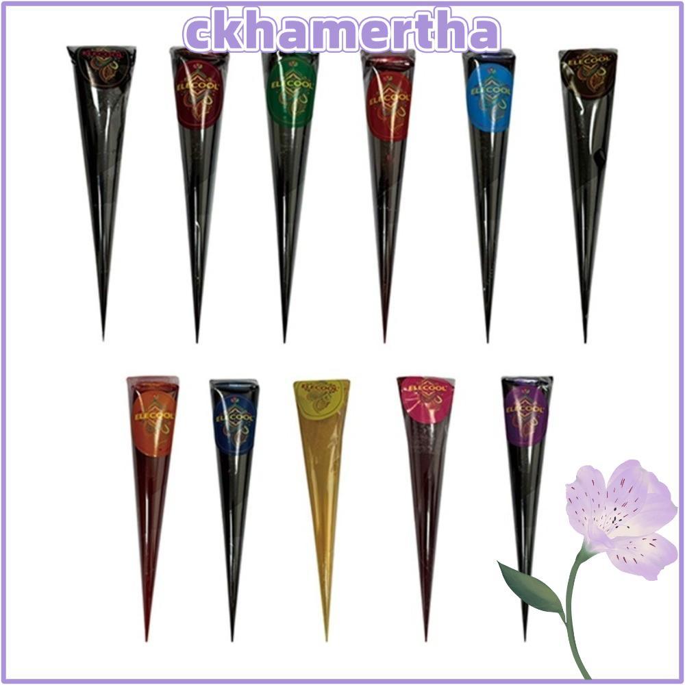 CKHAMPH Henna Tattoo Cream, Bán vĩnh viễn Dễ sử dụng Henna Paste Cone, Body Art Black Brown Temporar