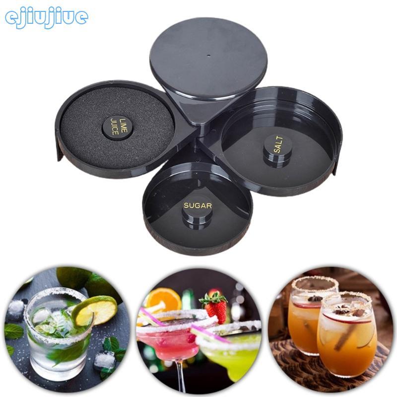 Cc 3 Lớp Thủy Tinh Muối Rimmer Margarita-Cocktail Glass Sugar Rimmer Bartender-Tool