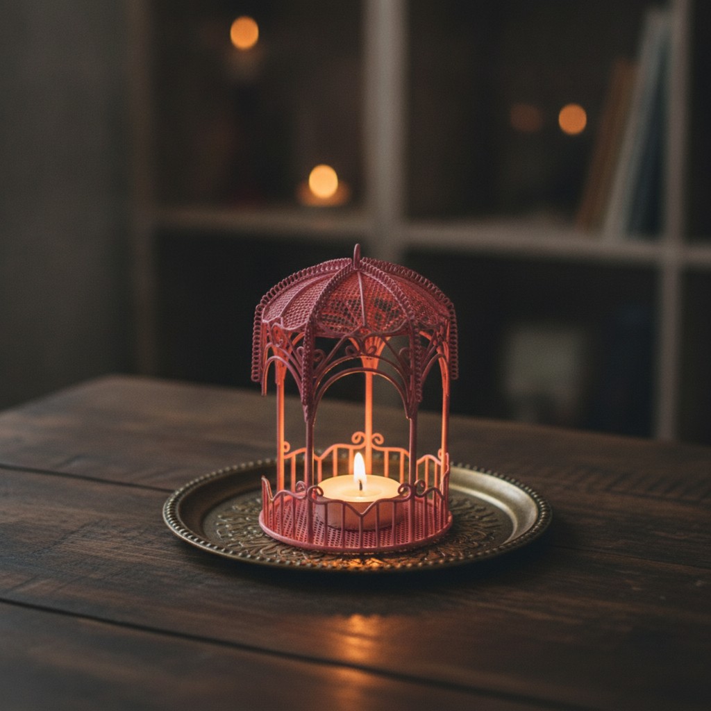 Giá đỡ nến Gazebo Wirework Thu nhỏ Gazebo cho nhà sưu tập búp bê, Màn hình để bàn, Chụp ảnh