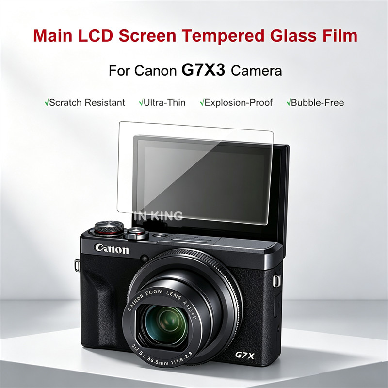 Camera Kính Cường Lực Bảo Vệ Màn Hình Cho Canon G7X3 G7X III G7X Mark3 MarkIII HD Trong Suốt Bền Chố