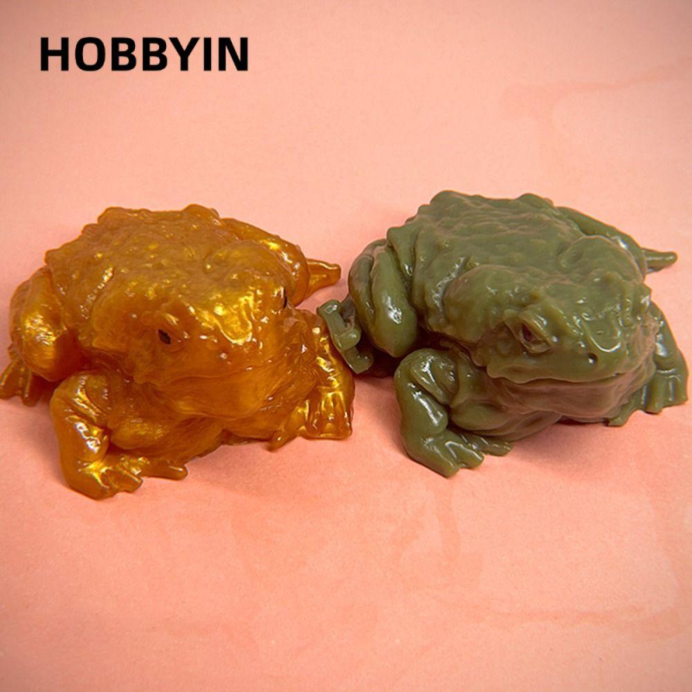 HOBBYIN Ếch Bóp, Giảm Căng Thẳng Dính Ếch Mô PhỏngToy, Con cóc Mềm Bóp Đồ Chơi Đồ Chơi Tricky